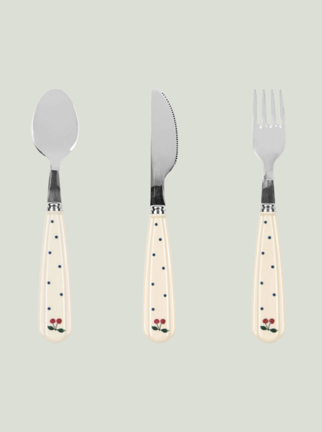 Zestaw sztućców navy dot - 3 sztuki Konges Sløjd