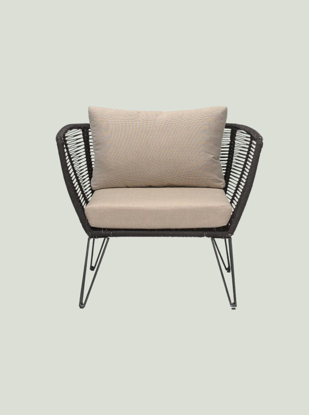 Fotel Mundo Lounge Chair Black Metal - Bloomingville 2 sztuki