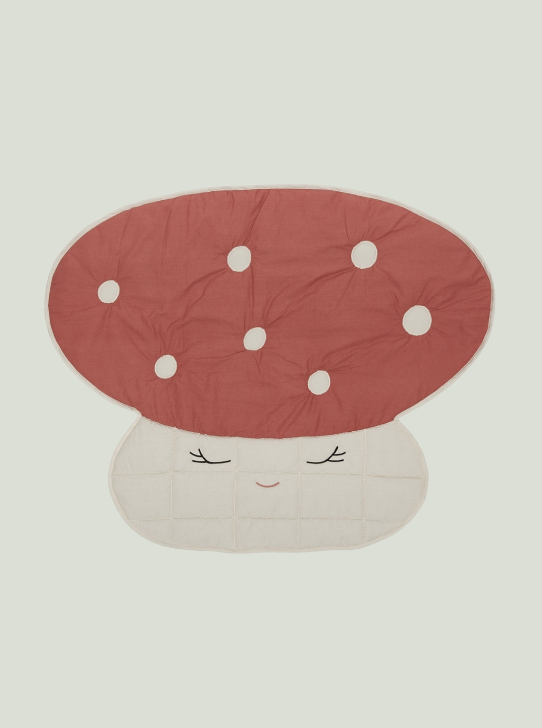 Koc dziecięcy Mushroom Quilted Blanket Offwhite / Red OYOY Mini