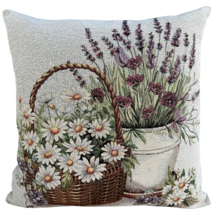 Poszewka na poduszkę EDEN Koszyk Lawenda 40x40cm Chenille