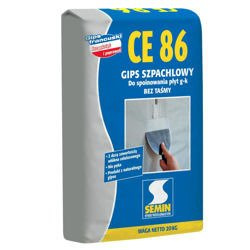 CE 86 Gips szpach fran włókno 20kg SEMIN do spoin