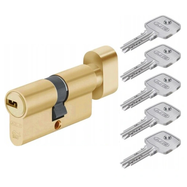 Wkładka bębenkowa z gałką Abus KD10 mosiądz 30/45