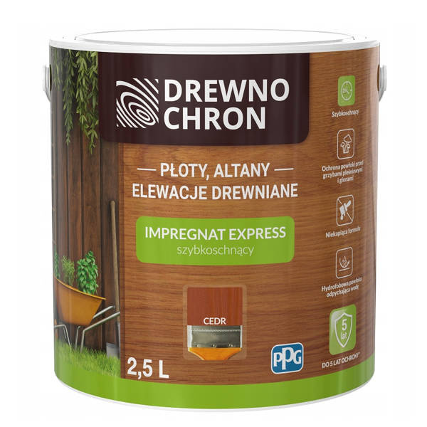 Drewnochron impregnat express ogród Cedr 2.5L