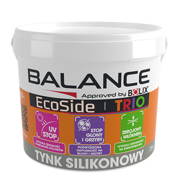 Tynk silikonowy Balance EcoSide biały 25kg Bolix