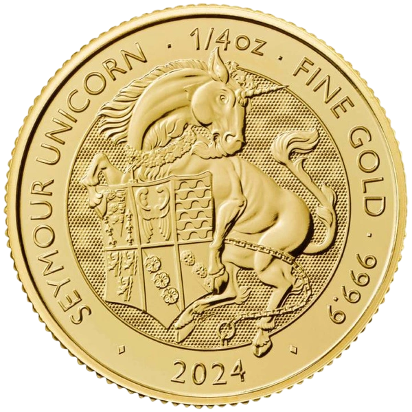 Złota moneta Bestie Tudorów: Jednorożec Seymour 1/4 uncji - wysyłka 24 h! - Mennica Skarbowa