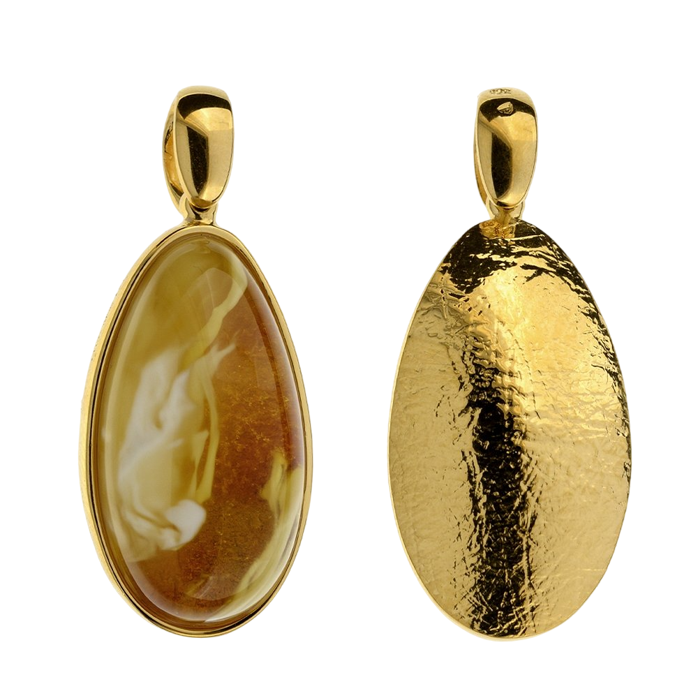 Zawieszka srebrna pozłacana bursztyn - wysyłka 24 h! - Mennica Skarbowa