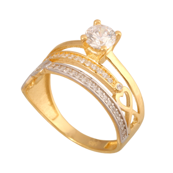 Pierścionek złoty z cyrkonią r. 13 - wysyłka 24 h! - Mennica Skarbowa