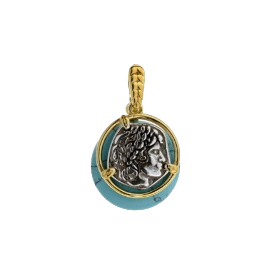 Wisiorek pozłacany z turkusem - wysyłka 24 h! - Mennica Skarbowa