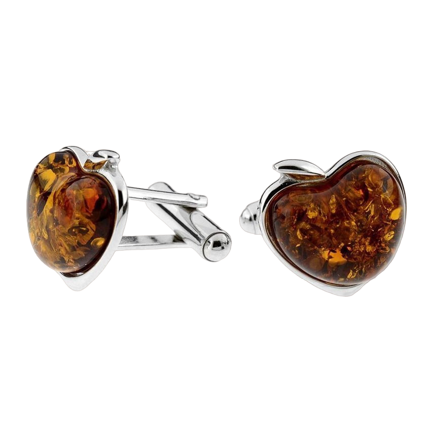 Spinki do mankietów srebrne bursztyn - wysyłka 24 h! - Mennica Skarbowa
