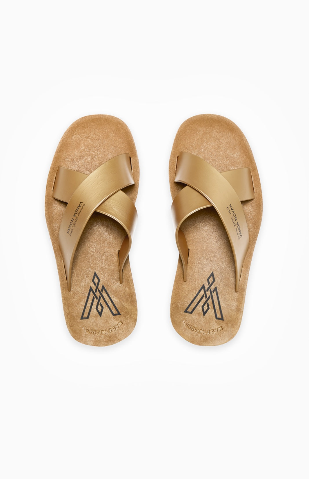 Letnie klapki NIKKI DUSTY GOLD 39-40 - Vanda Novak