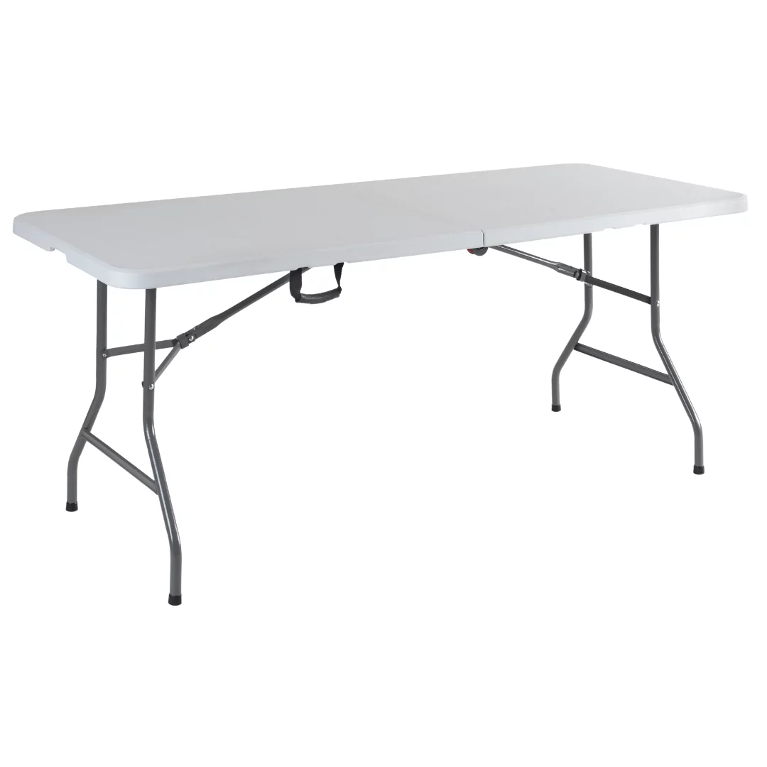 Stół ogrodowy cateringowy prostokątny 200x90cm biały walizka