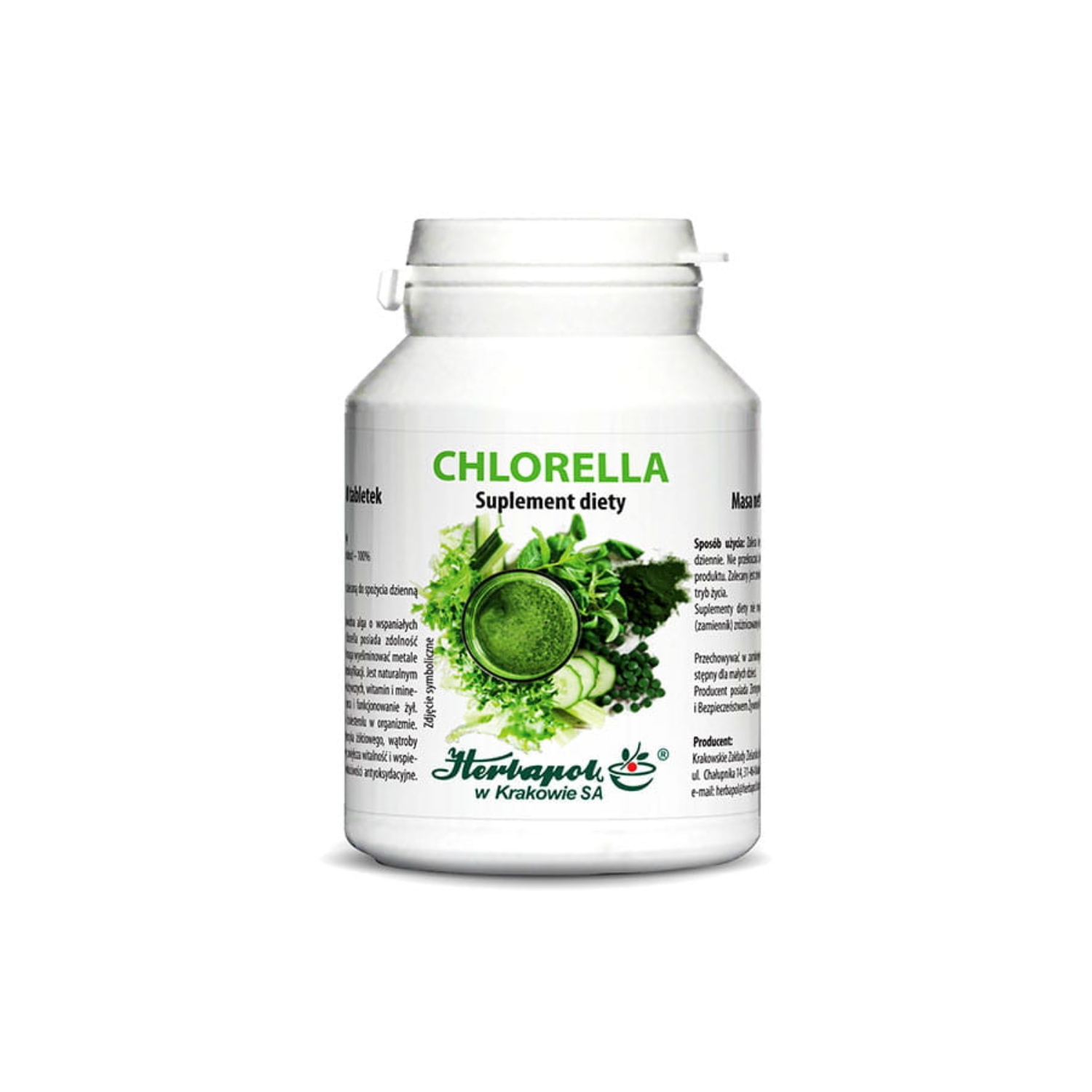 Herbapol - chlorella, wspiera pracę serca i układu krążenia, 500 tabletek