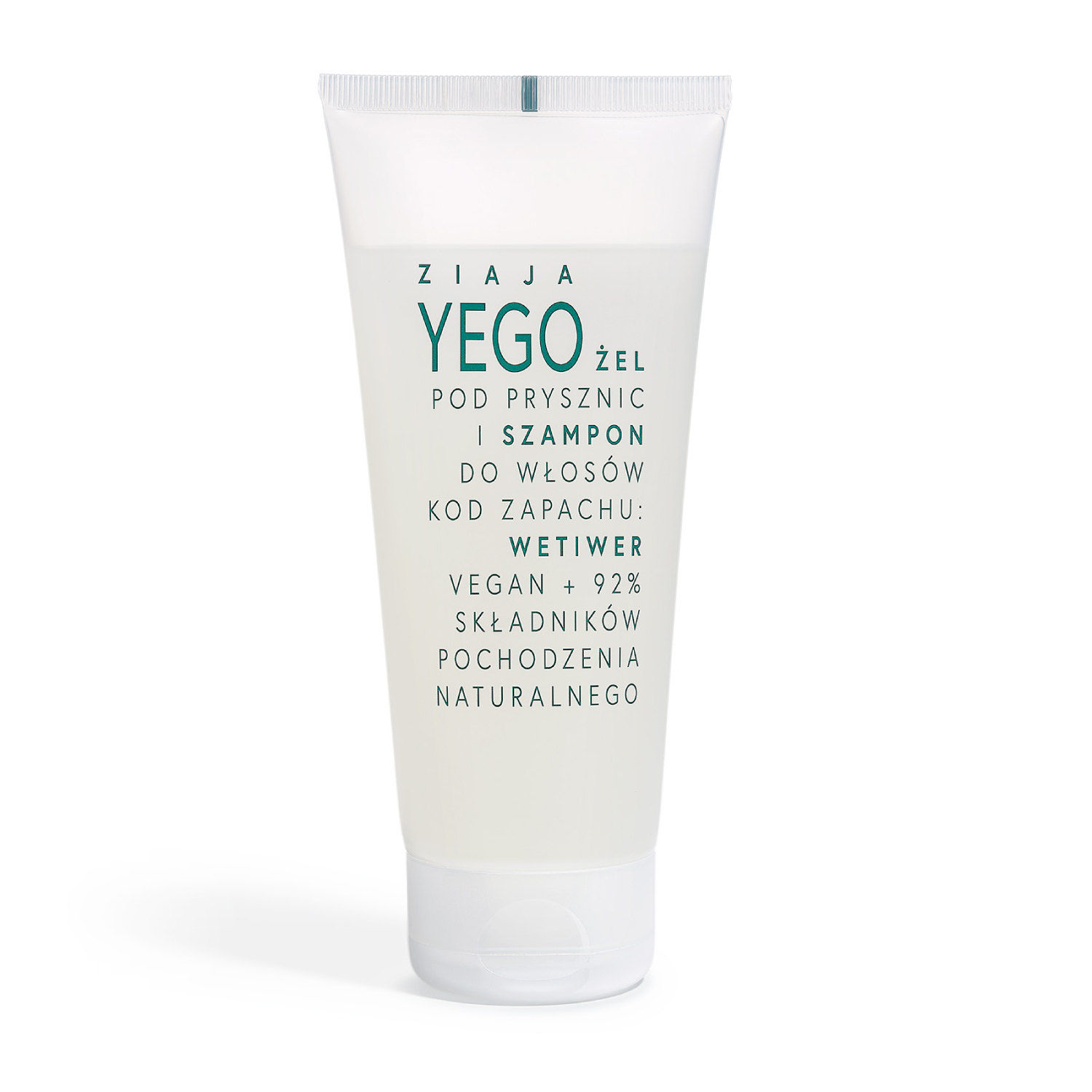 Ziaja yego - żel pod prysznic i szampon do włosów, kod zapachu: wetiwer, 200 ml