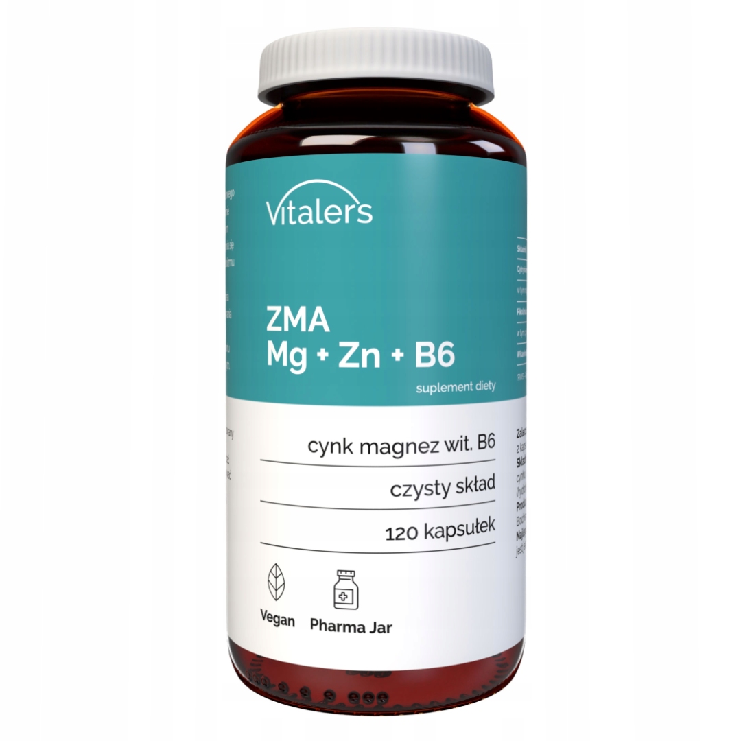 Vitaler's zma, mg 240 mg + zn 15 mg + b6 10 mg, 120 kapsułek