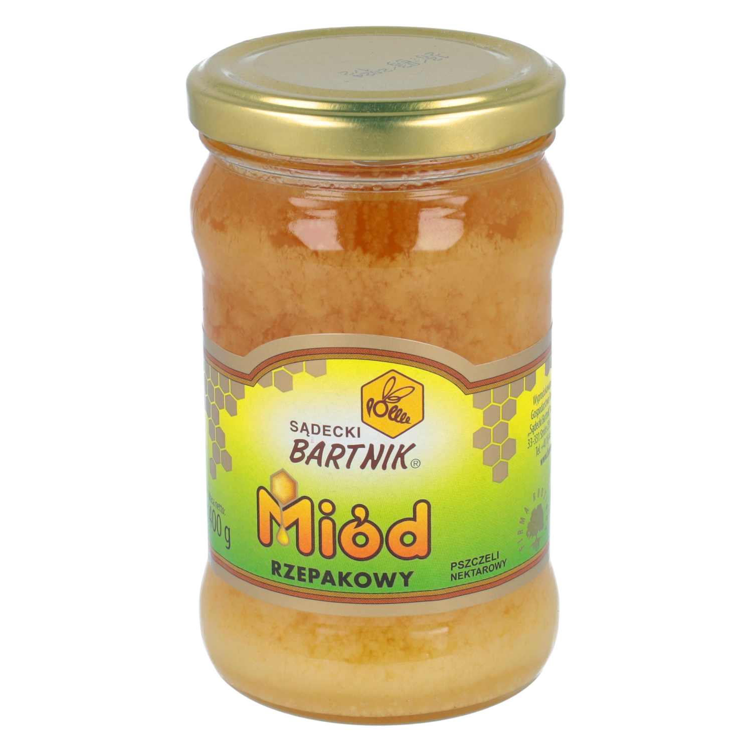 Bartnik miód rzepakowy - pszczeli, nektarowy, 400 g