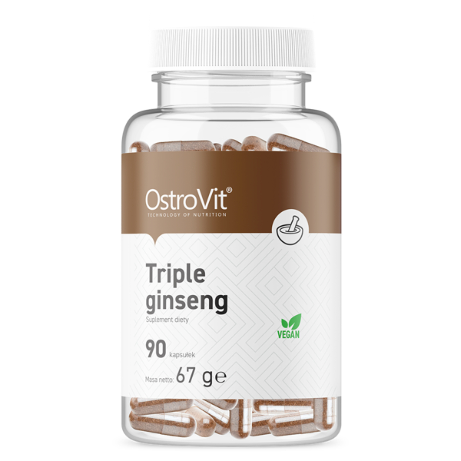Ostrovit triple ginseng, 90 kapsułek (data ważności: 16.04.2026)