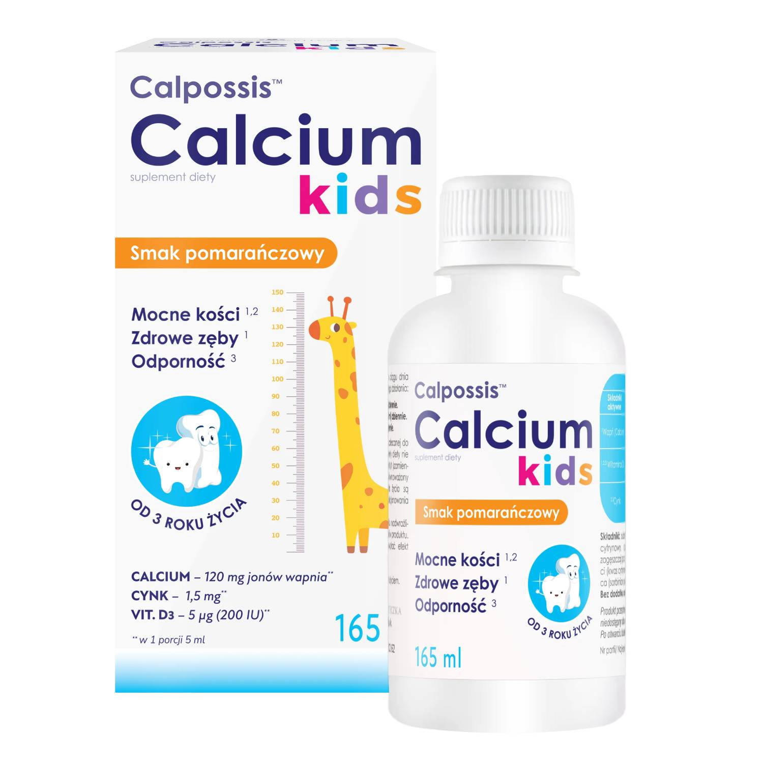 Domowa apteczka calpossis calcium kids, 165 ml