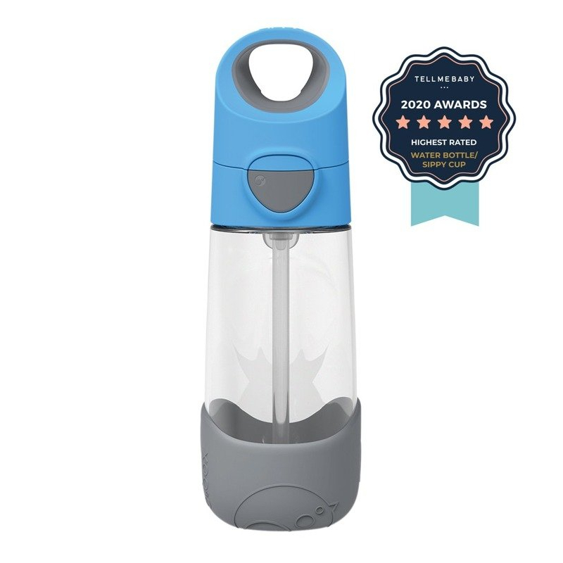 B.box - tritanowy bidon ze słomką, blue slate, 450 ml