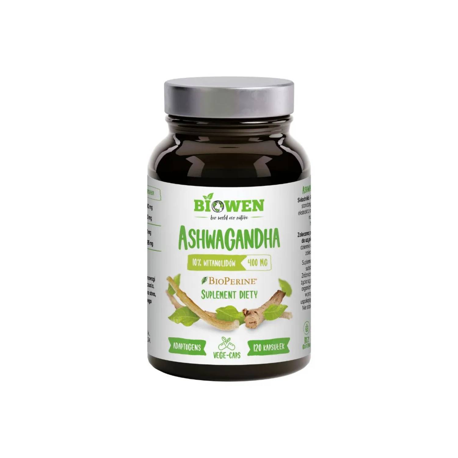 Biowen ashwagandha 400 mg, 120 kapsułek