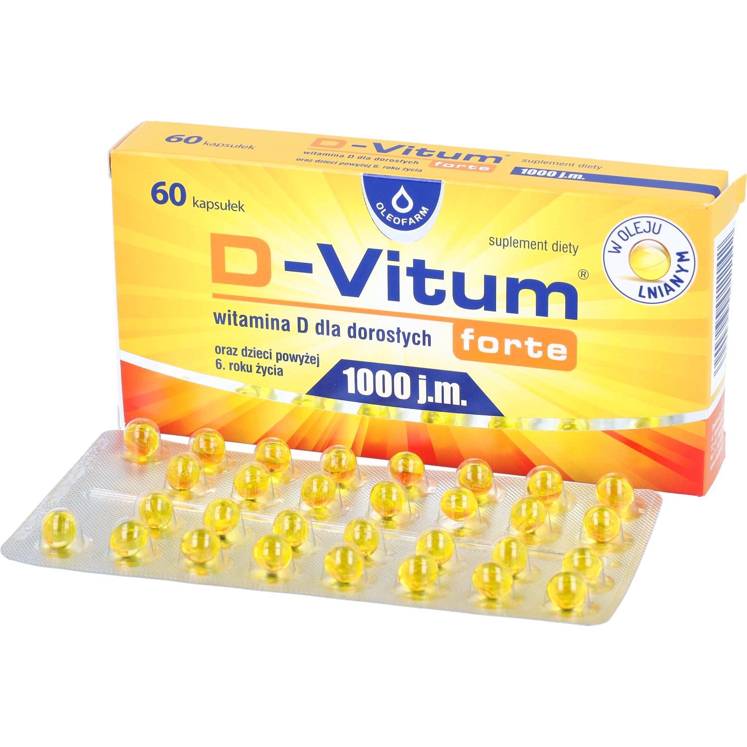 D-vitum forte 1000 j.m., 60 kapsułek