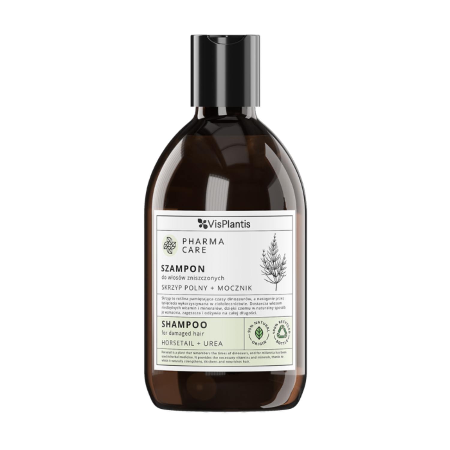 Vis plantis pharma care - szampon do włosów zniszczonych, skrzyp polny i mocznik, 500 ml