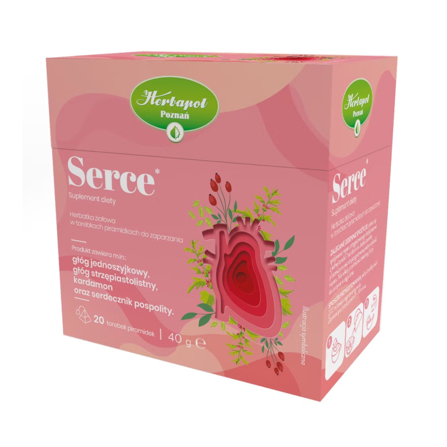 Herbapol poznań, serce herbatka w torebkach, 20 sztuk