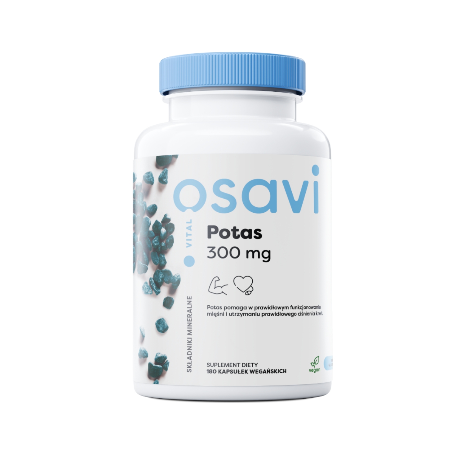 Osavi potas 300 mg, 180 kapsułek (data ważności: 28.02.2026)