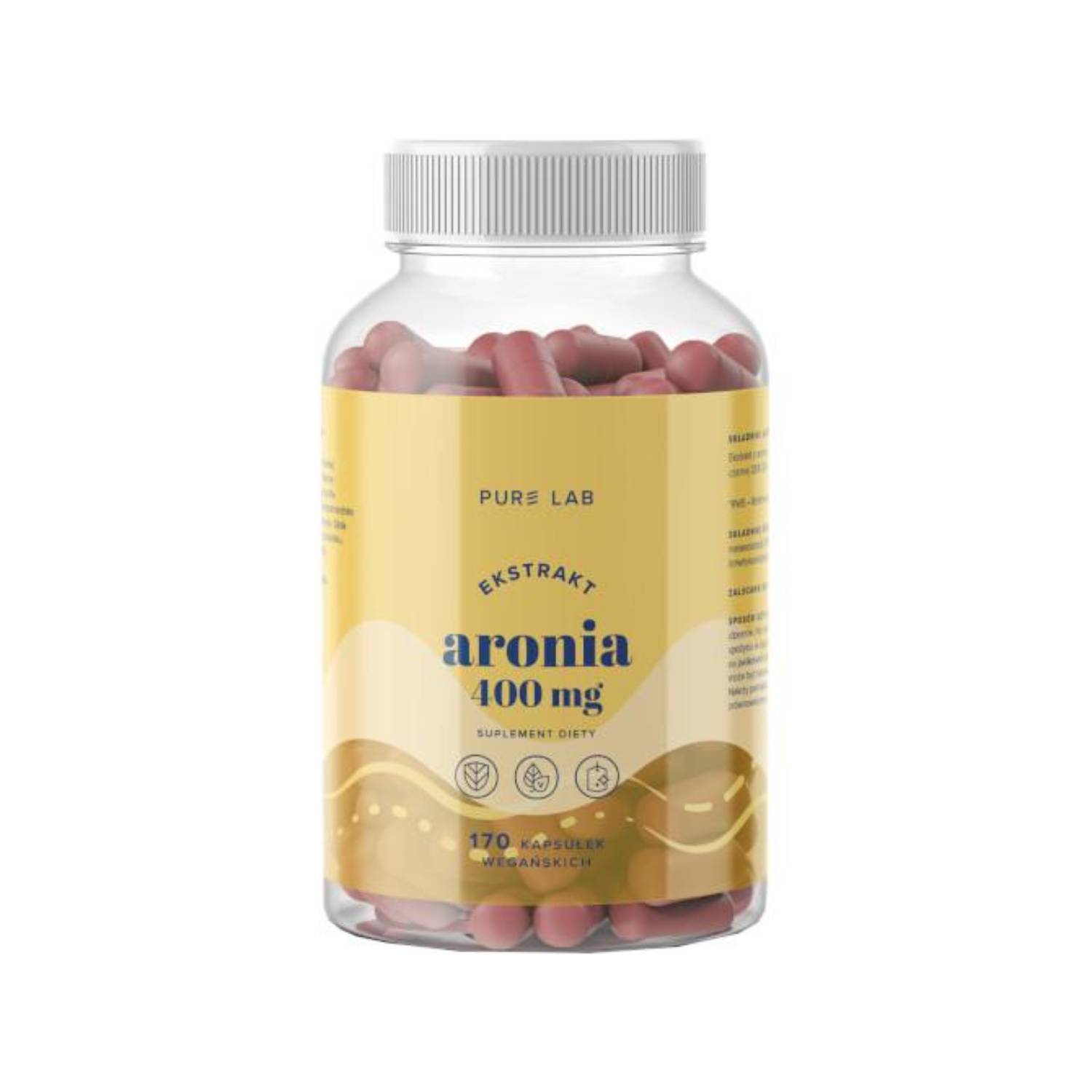 Aura herbals, pure lab ekstrakt z aronii 400 mg, 170 kapsułek
