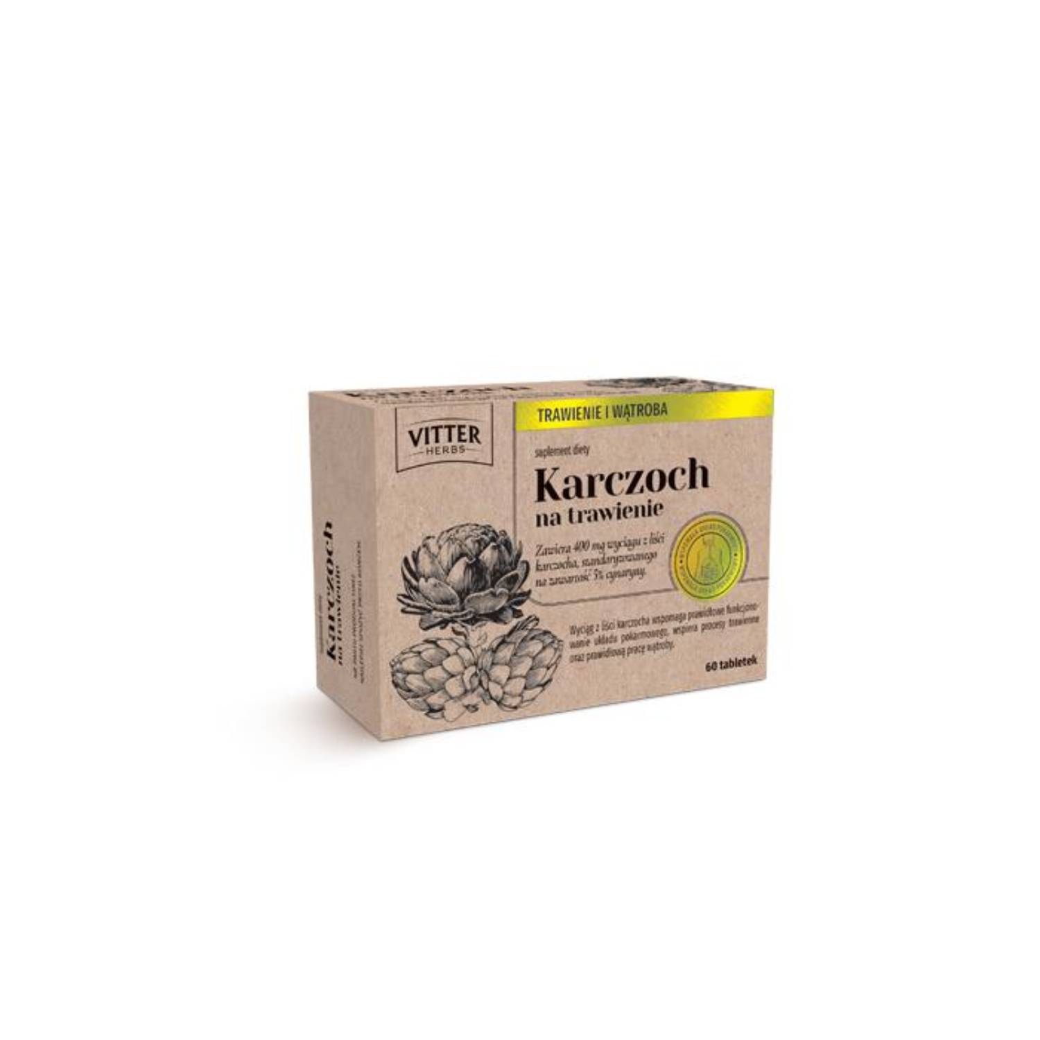 Vitter herbs karczoch na trawienie, 60 tabletek