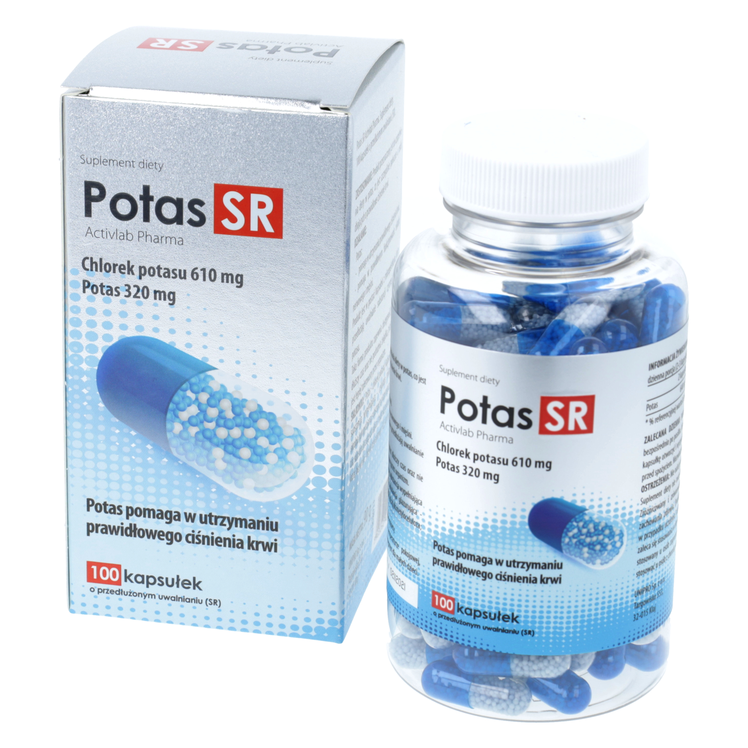 Activlab pharma potas sr, 100 kapsułek