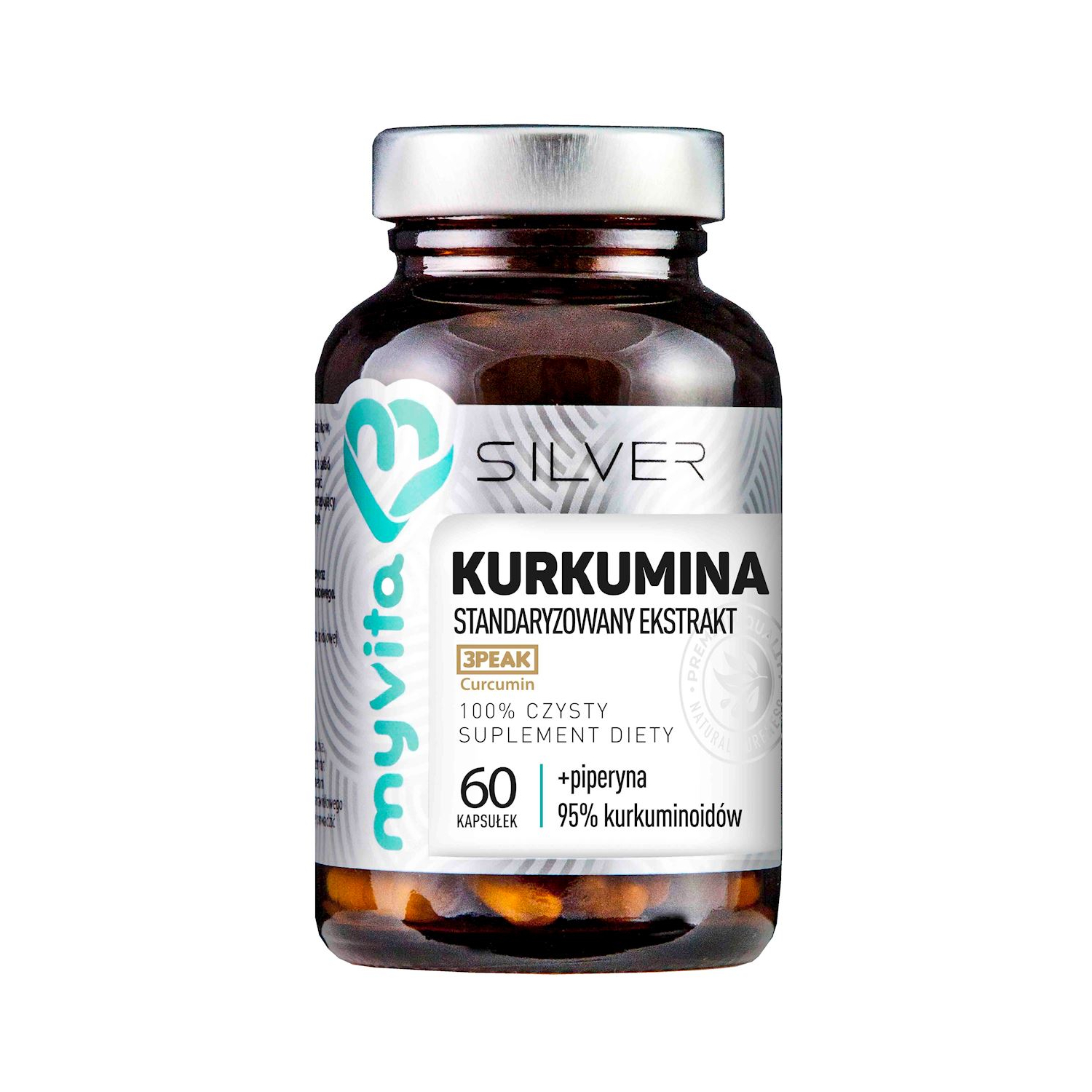 Myvita silver kurkumina, standaryzowany ekstrakt, 60 kapsułek