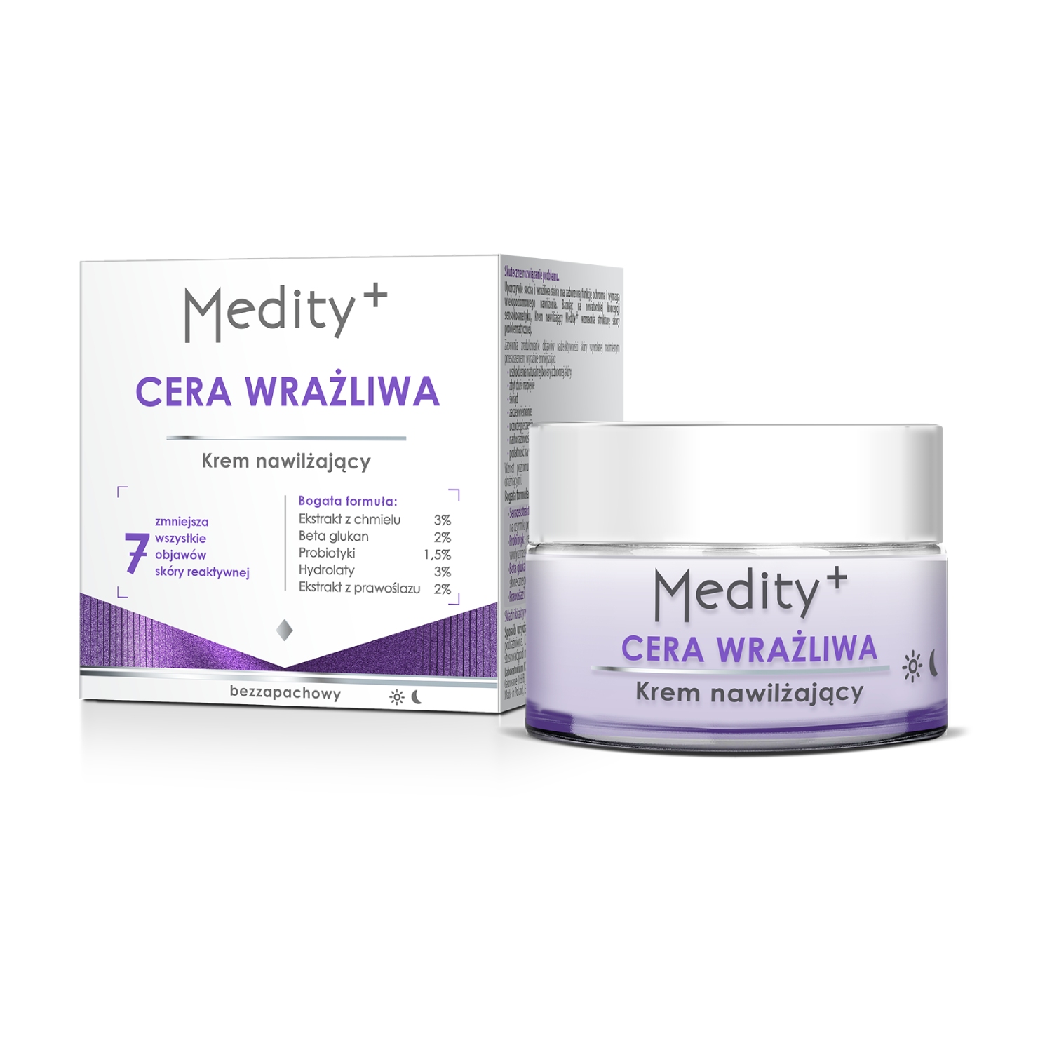 Medity+ - krem nawilżający do cery wrażliwej, 50 ml