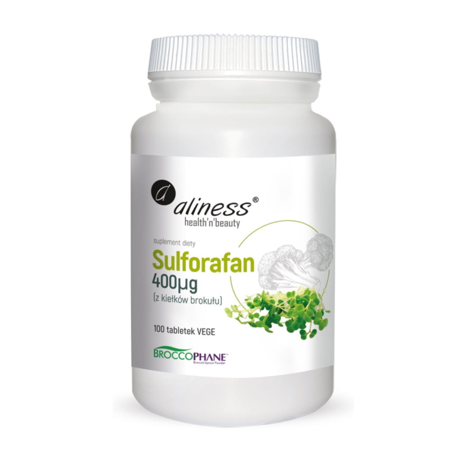 Aliness, sulforafan 400 mcg, 100 kapsułek