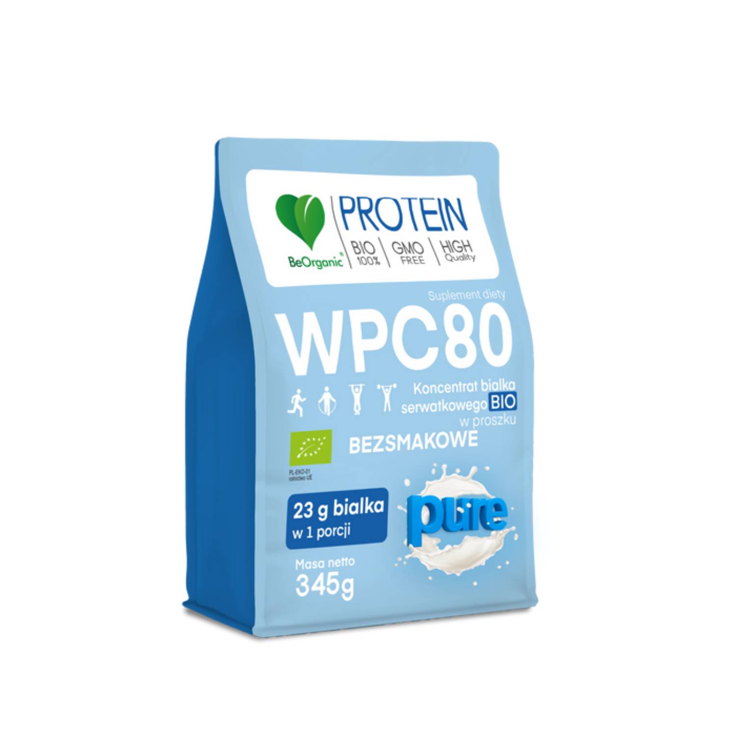 Beorganic białko serwatkowe wpc80 bio, 345 g