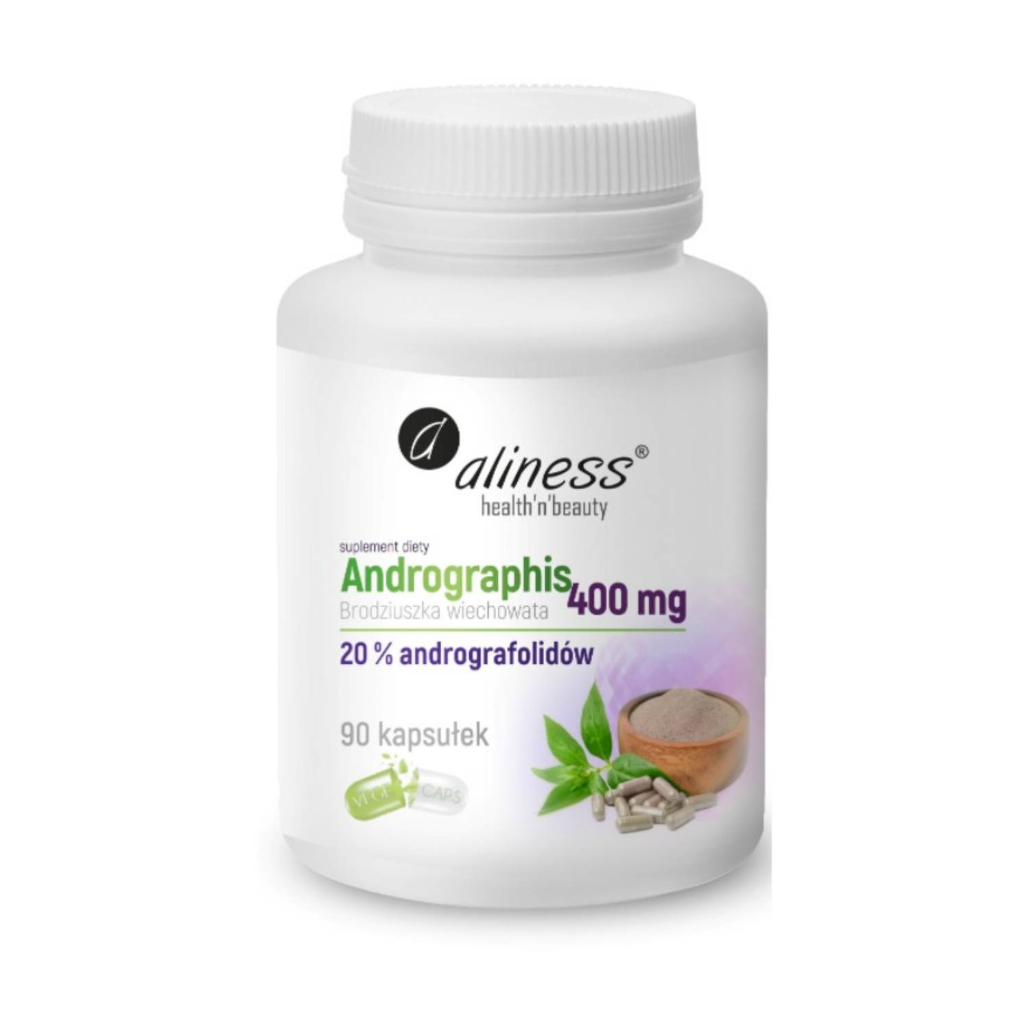 Aliness andrographis 400 mg, 90 kapsułek