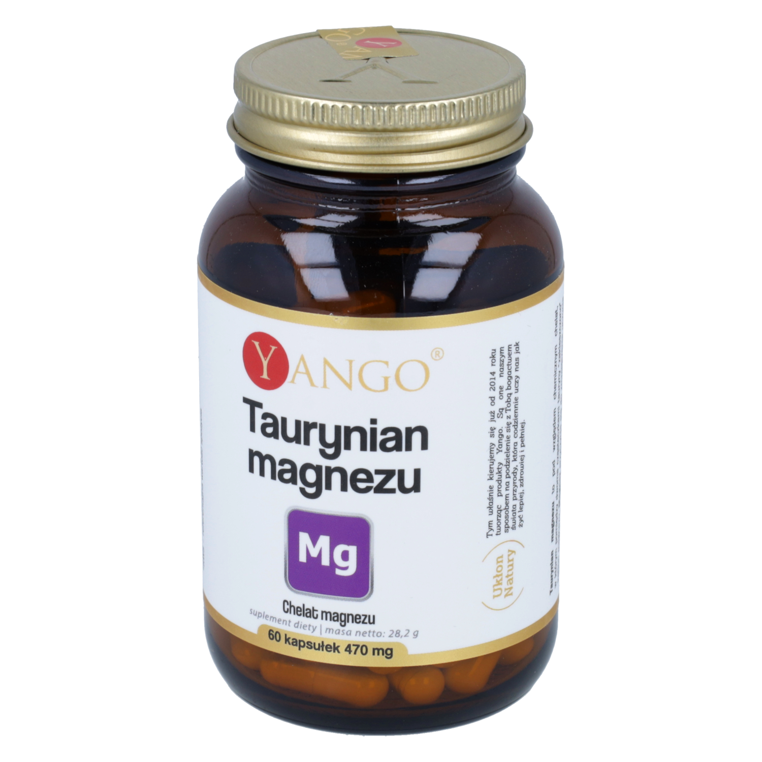 Yango taurynian magnezu, 60 kapsułek