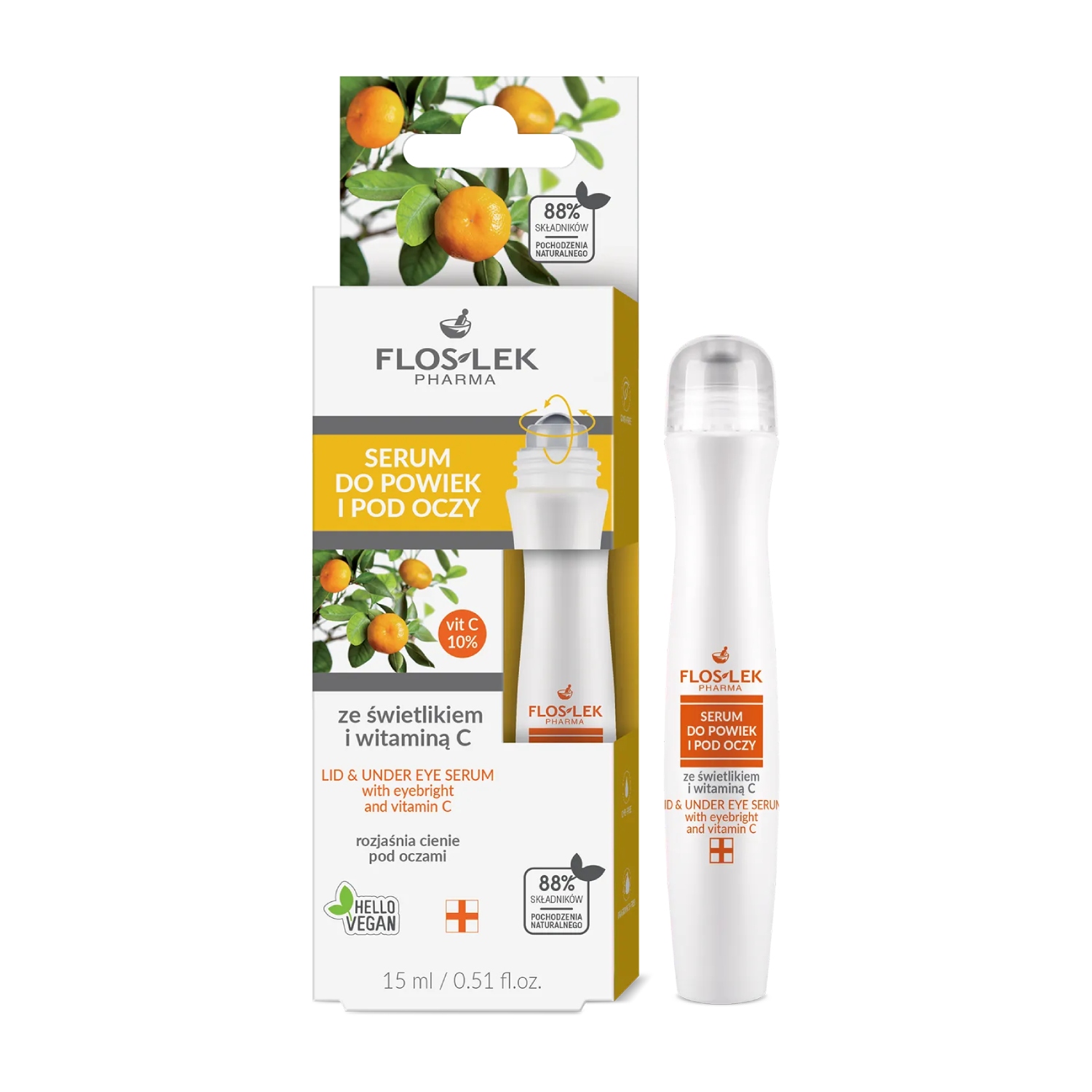 Floslek - serum do powiek i pod oczy ze świetlikiem i witaminą c, 15 ml