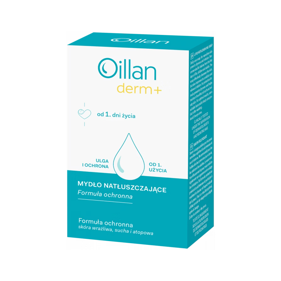 Oillan derm+ - mydło natłuszczające, od 5. dnia życia, 100 g