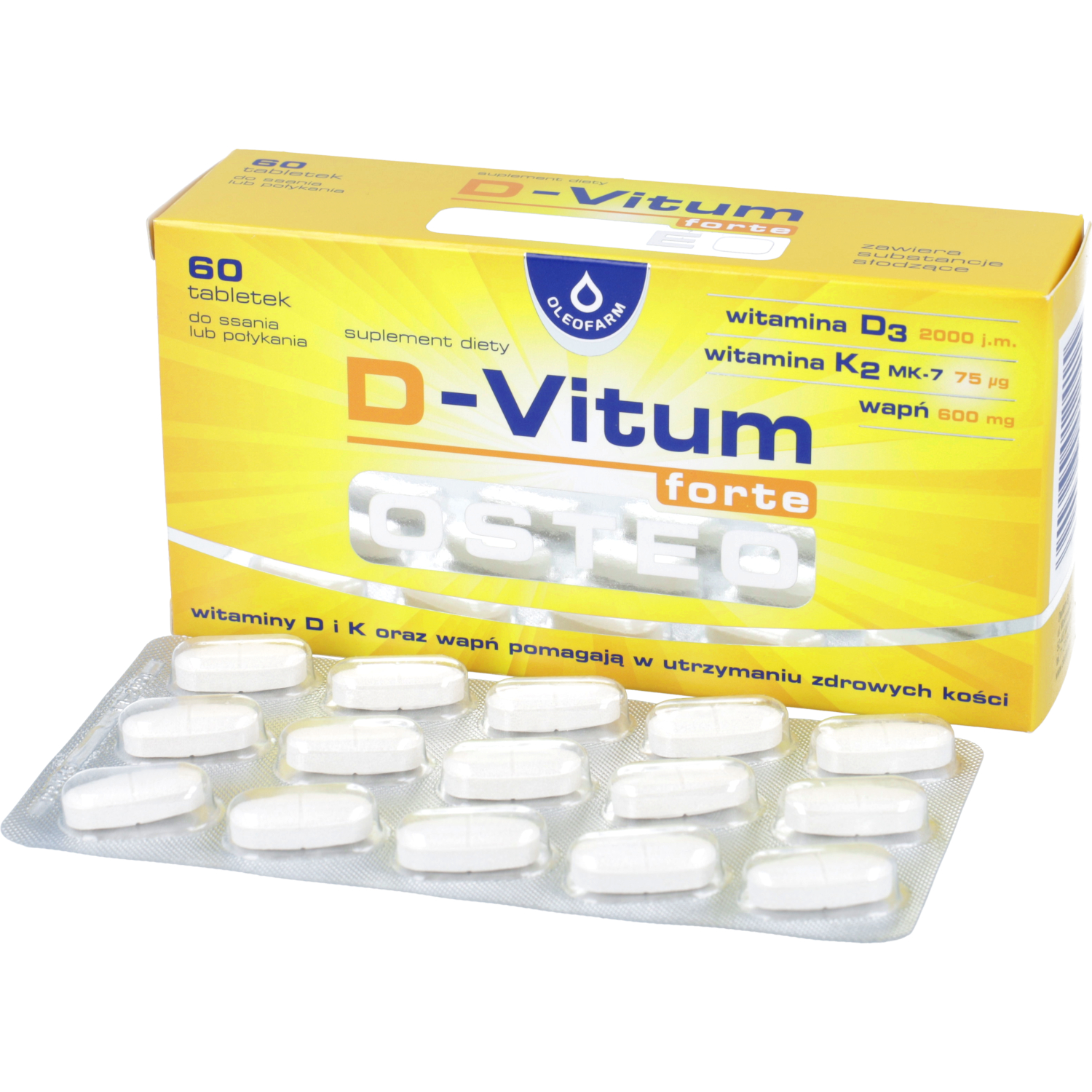 D-vitum forte osteo, 60 tabletek