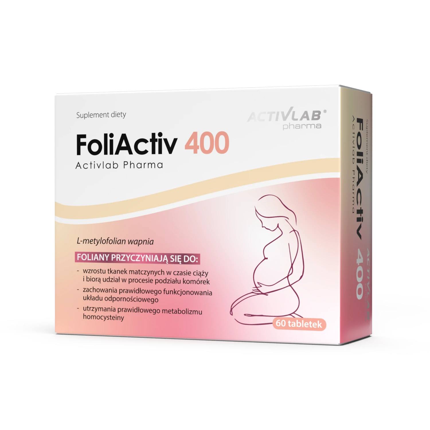Activlab foliactiv 400 metylowany kwas foliowy, 60 tabletek