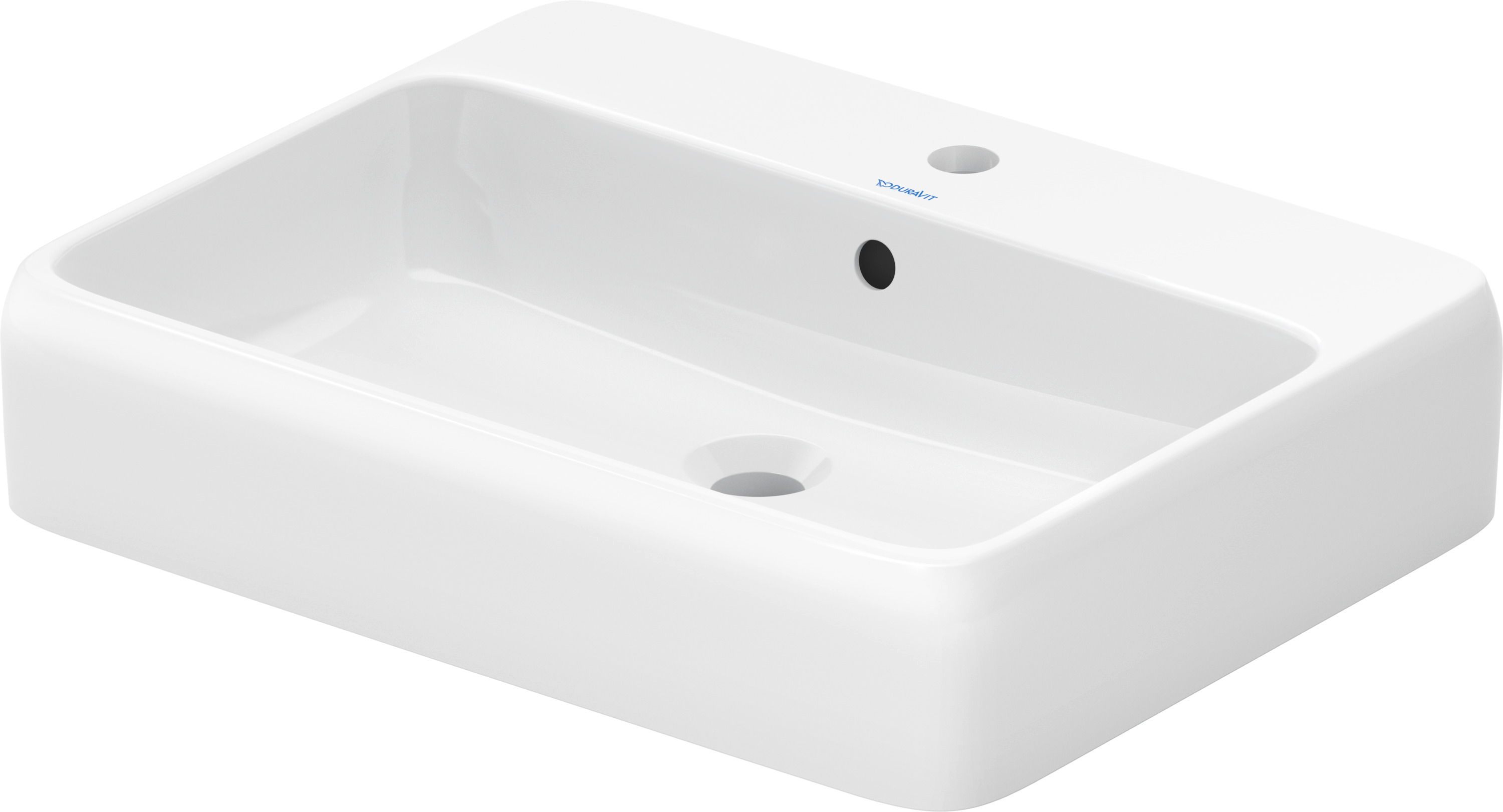 Duravit Qatego umywalka 60x47 cm prostokątna nablatowa biała 2385600027