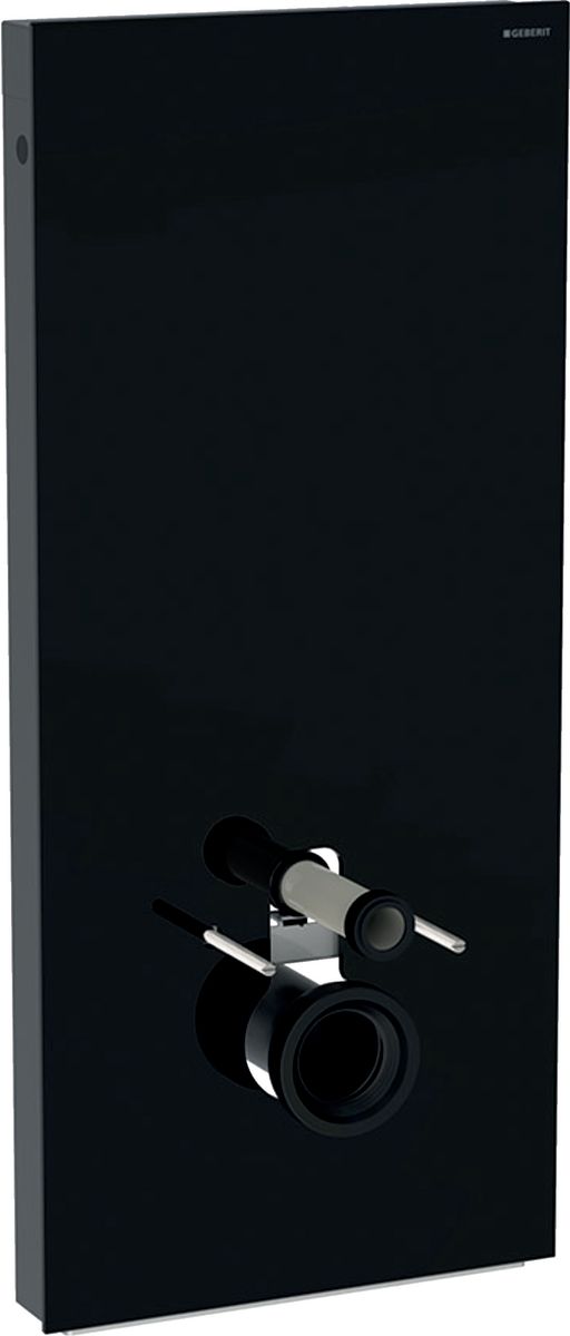 Geberit Monolith moduł sanitarny do miski WC wiszącej szkło czarne/aluminium czarny chrom 131.031.SJ.6