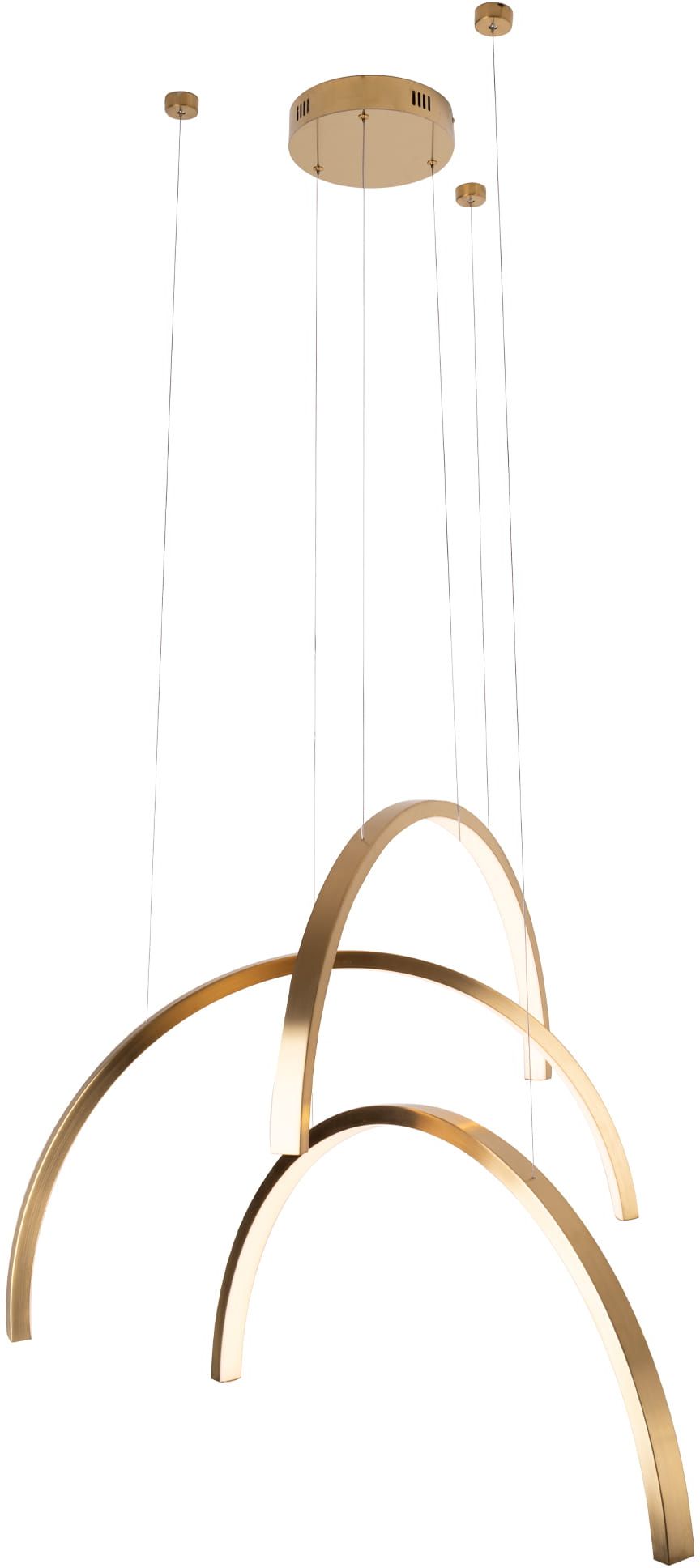 MaxLight Trio Arc lampa wisząca 1x63W złoty szczotkowany P0509