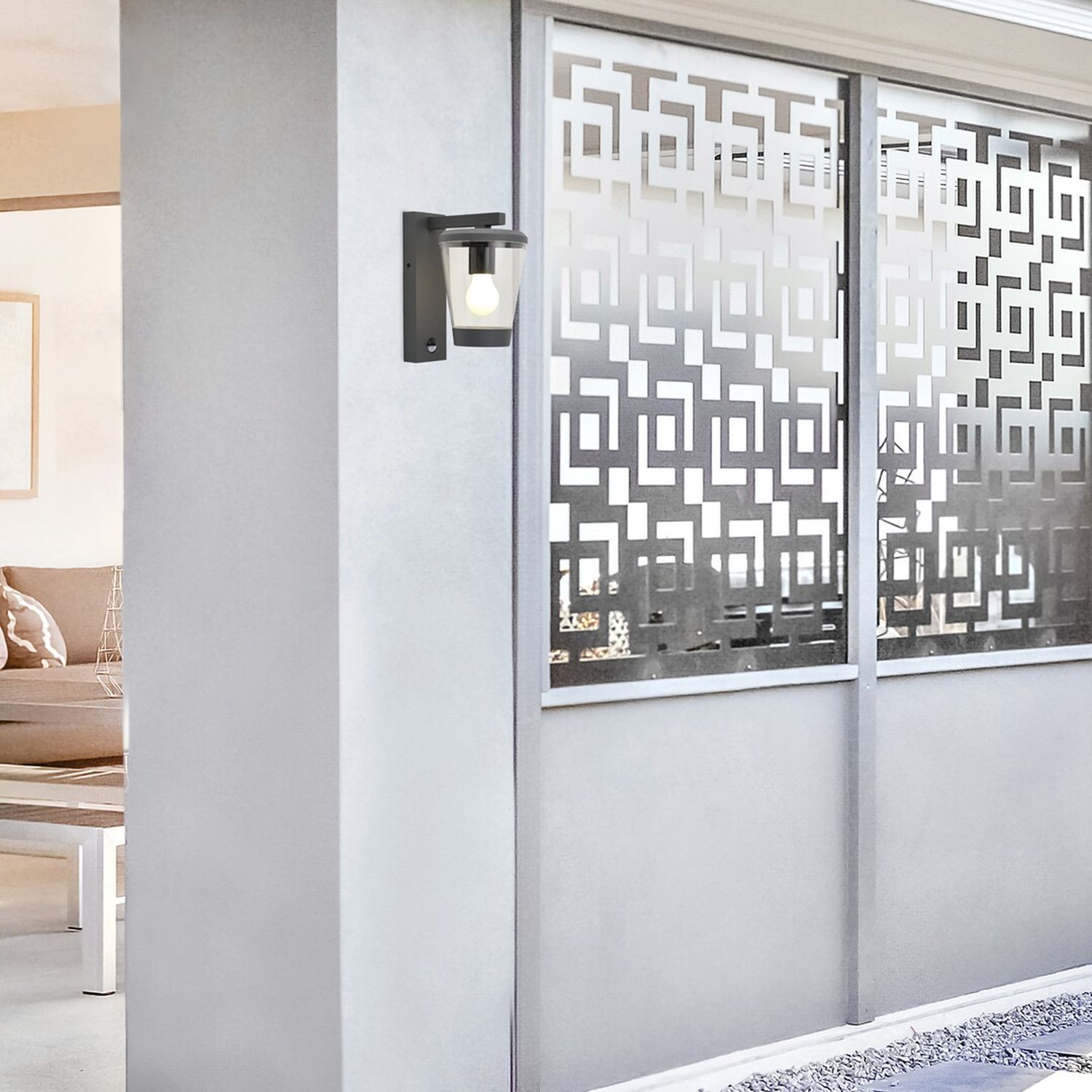 Rabalux Savano kinkiet zewnętrzny 1x40W z czujnikiem ruchu antracyt 7267