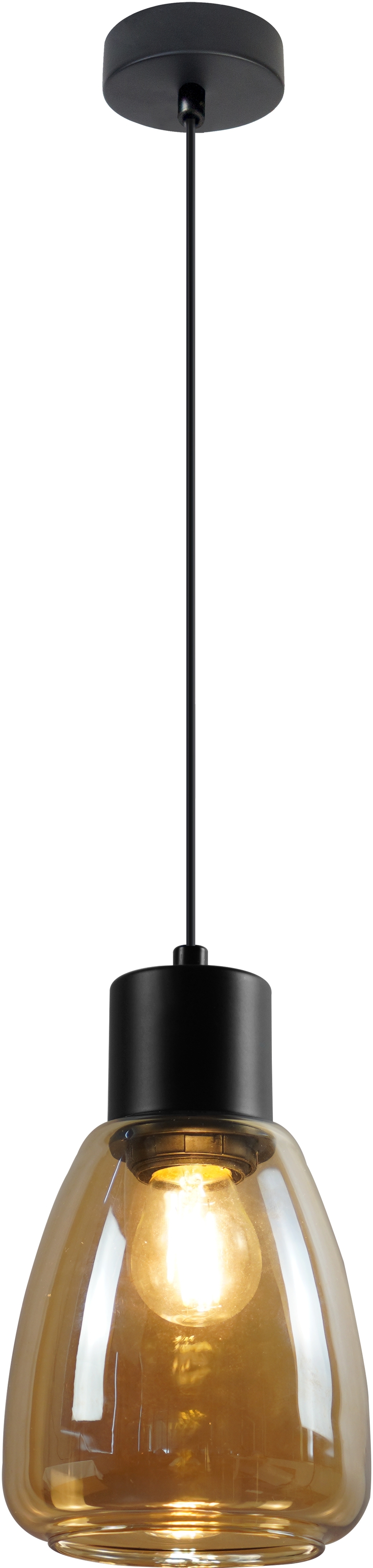 Candellux Moldo lampa wisząca 1x40 W bursztynowa 31-35073