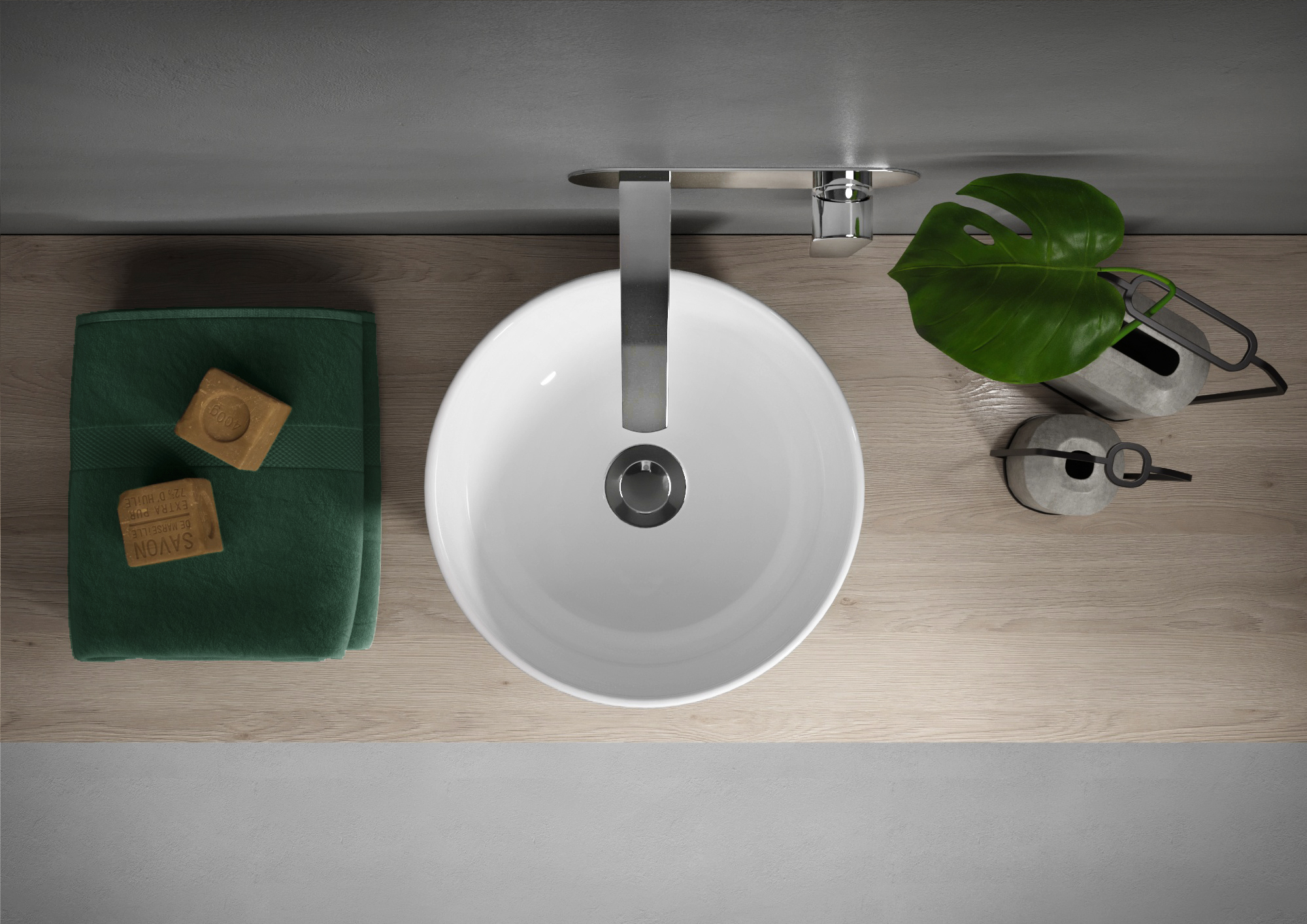 Cersanit Moduo umywalka 35 cm nablatowa okrągła EcoBox biała K116-047-ECO