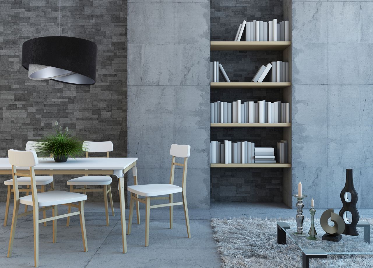 BPS Koncept Galaxy lampa wisząca 1x60 W czarna-szary/popielaty-srebrna 060-023