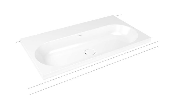 Kaldewei Centro umywalka 90x50 cm nablatowa prostokątna model 3056 biała 902906013001