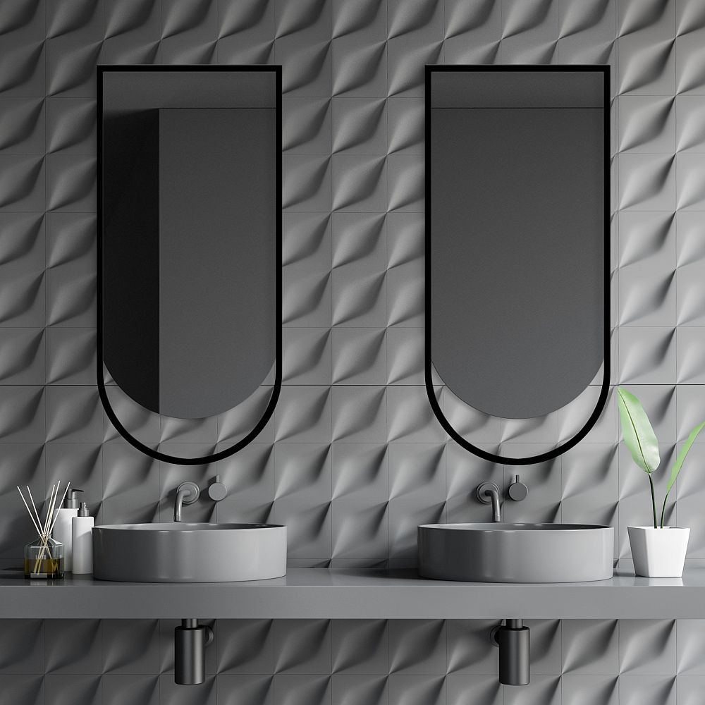 Guarda Ravel lustro 40x90 cm czarny FOR-RAV-CZARNY-40X90