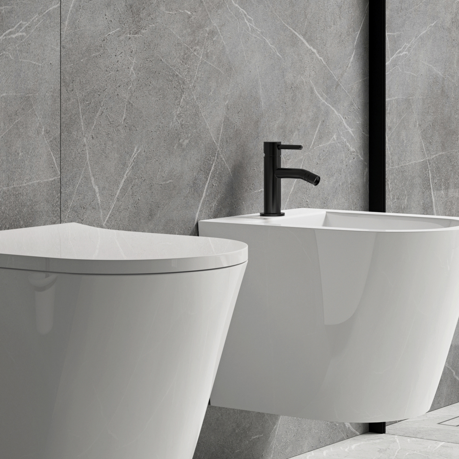 Omnires Y bateria bidetowa stojąca czarny półmat Y1220BL - Wysyłka w 24h